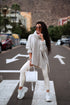 ELYNDI extended wool sweater - light beige PRE-ORDER